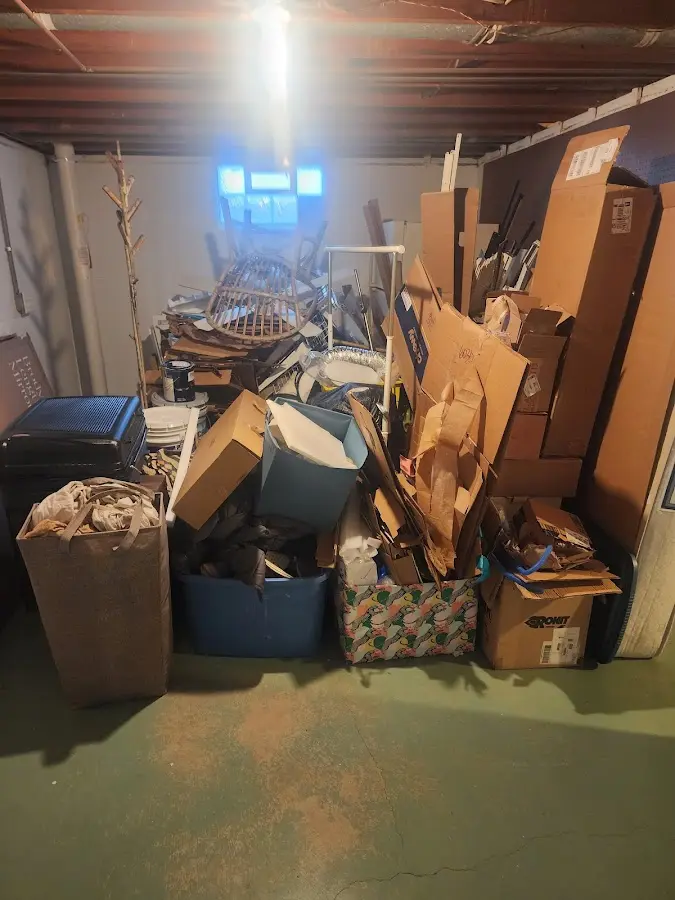 Roll-off dumpster container at job site for Roll Off Dumpster Rental in La Porte